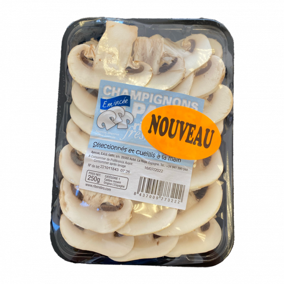Champignons de Paris émincés 250g